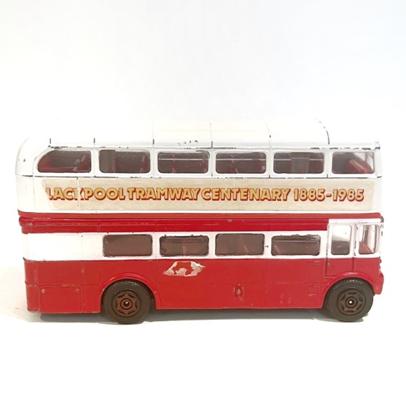 Vintage Corgi 1984 Blackpool Tramway Centenary Red Double Decker Bus Britain UK - Picture 2 of 8